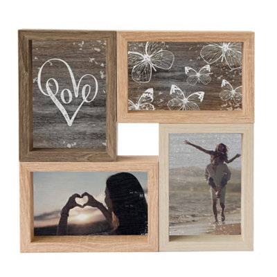 Nielsen Accent Photo Collage Frame For 4 Pictures 4X6In - Mixed Wood Finishes - image 1