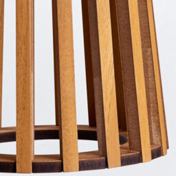 Luminosa Lighting Elstead Slatted Table Lamp With Round Tapered Shade Teak - thumbnail 5