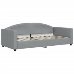 Berkfield Daybed With Trundle And Drawers Light Grey 90X190 Cm Fabric - thumbnail 6