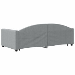 Berkfield Daybed With Trundle And Drawers Light Grey 90X190 Cm Fabric - thumbnail 5