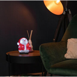 Samuel Alexander 19Cm Battery Operated Light Up Acrylic Christmas Santa Decoration With 16 Ice White Leds - thumbnail 9