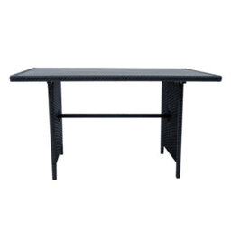 MonsterShop Rattan Corner Dining Set Outdoor Garden Furniture Black 9 Seater With Composite Table - thumbnail 4
