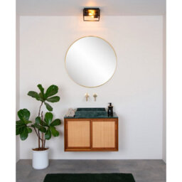 Lucide Carlyn Modern Flush Ceiling Light Bathroom - 2Xe14 - Ip54 - Black - thumbnail 5