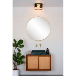 Lucide Carlyn Modern Flush Ceiling Light Bathroom - 2Xe14 - Ip54 - Black - thumbnail 4