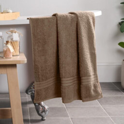 Ohs Luxury 100% Cotton Bath Towel, 70 X 115Cm - Mocha - thumbnail 1