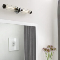 Luminosa Lighting Elstead Masthead 2 Light Outdoor Wall Light Polished Chrome & Black Ip44 - thumbnail 3