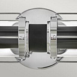Luminosa Lighting Elstead Masthead 2 Light Outdoor Wall Light Polished Chrome & Black Ip44 - thumbnail 4