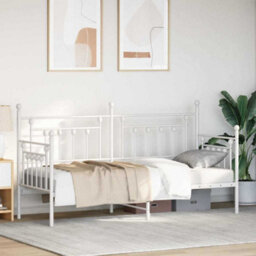 Berkfield Daybed Frame White 75X190 Cm Steel - thumbnail 5