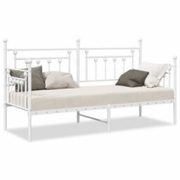 Berkfield Daybed Frame White 75X190 Cm Steel - thumbnail 4
