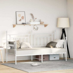 Berkfield Daybed Frame White 75X190 Cm Steel - thumbnail 1