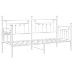 Berkfield Daybed Frame White 75X190 Cm Steel - thumbnail 2