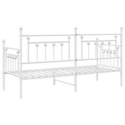 Berkfield Daybed Frame White 75X190 Cm Steel - thumbnail 8