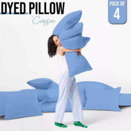 Ameha Bedding Pillowcase-Plain Dyed Light Blue Breathable Envelope Durable Pillow Cover 2 Pair (50 X 75 Cm) Pillow Covers