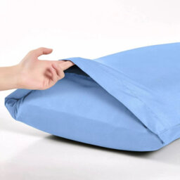 Ameha Bedding Pillowcase-Plain Dyed Light Blue Breathable Envelope Durable Pillow Cover 2 Pair (50 X 75 Cm) Pillow Covers - thumbnail 5