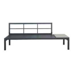 Rhea Platform Corner Sofa  4 Seater Garden Lounge Set With Table Gray - thumbnail 8