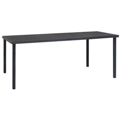 Walplus Outdoor Dining Table Anthracite 190X90X74 Cm Steel - image 1