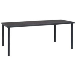 Walplus Outdoor Dining Table Anthracite 190X90X74 Cm Steel - thumbnail 1