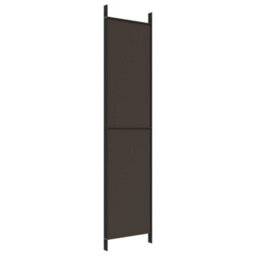 Berkfield 4-Panel Room Divider Brown 200X220 Cm Fabric - thumbnail 6
