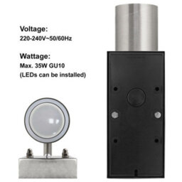 Long Life Lamps Company Outdoor Up Down Wall Light Dusk Till Dawn Sensor Stainless Steel Finish Zlc0203Dtd - thumbnail 5