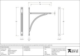 From The Anvil Burnished Brass Apperley Shelf Bracket (314mm X 250mm) - thumbnail 2