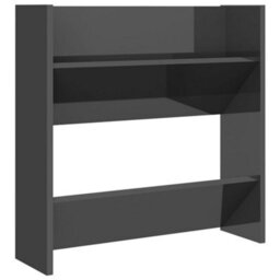 Walplus Wall Shoe Cabinets 4 Pcs High Gloss Grey 60X18X60 Cm Engineered Wood - thumbnail 5
