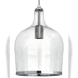Long Life Lamps Company Modern Clear Transparent Glass Ceiling Pendant Shade Bell Bubble Effect H3022 - thumbnail 3