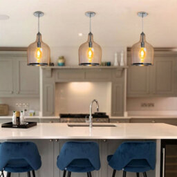 Long Life Lamps Company Modern Clear Transparent Glass Ceiling Pendant Shade Bell Bubble Effect H3022 - thumbnail 8