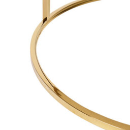 Beliani Beige Marble-Effect Round Coffee Table 70 Cm With Gold Metal Base Modern Design - thumbnail 5
