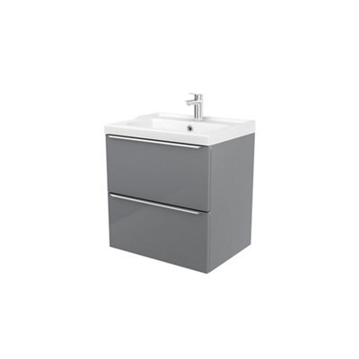 GoodHome Imandra Grey Freestanding Vanity Unit & Basin Set - Includes Lana Basin (W)604mm - image 1