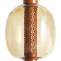 Wyld and Coco Nexa Modern Wireless Led Table Lamp - Brown Aluminium Frame With Oval Glass Shade, Touch Dimmer, 3 Colour Temperatures - thumbnail 5