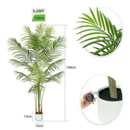 Artificial Palm Tree W/plastic Planter And Artificial Moss For House Office 160Cm - thumbnail 2