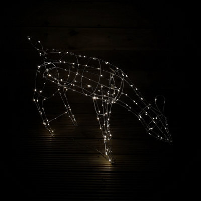 Samuel Alexander 63Cm Outdoor Twinkling Led Grazing Reindeer Christmas Decoration In Warm White - image 1