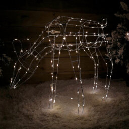Samuel Alexander 63Cm Outdoor Twinkling Led Grazing Reindeer Christmas Decoration In Warm White - thumbnail 3