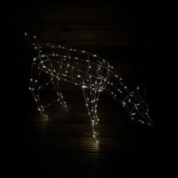 Samuel Alexander 63Cm Outdoor Twinkling Led Grazing Reindeer Christmas Decoration In Warm White - thumbnail 1