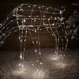 Samuel Alexander 63Cm Outdoor Twinkling Led Grazing Reindeer Christmas Decoration In Warm White - thumbnail 7