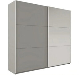 Arte Platinum Sliding Mirror Wardrobe 120Cm - Chic Storage, Polished Finish - thumbnail 1