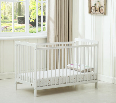 Mcc Direct Brooklyn Baby Cot Crib White With Mattress - image 1