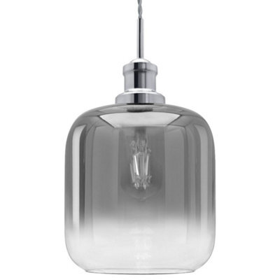Long Life Lamps Company Modern Vintage Glass Grey Pendant Light M0202 - image 1