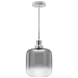 Long Life Lamps Company Modern Vintage Glass Grey Pendant Light M0202 - thumbnail 4