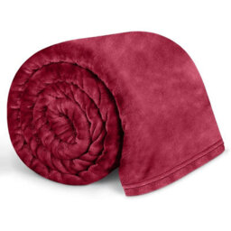 Bedlooms Burgundy Blanket, Reversible & Lightweight Couch & Bed Throw Blanket, Single 130X150Cm