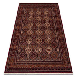 RugsX Carpet Wool Keshan Fringe, Ornament, Frame Oriental 1256/53578 Claret Beige 80X145 Cm - thumbnail 4