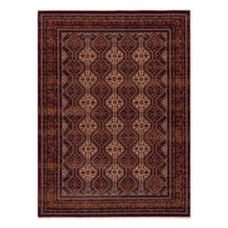 RugsX Carpet Wool Keshan Fringe, Ornament, Frame Oriental 1256/53578 Claret Beige 80X145 Cm - thumbnail 2
