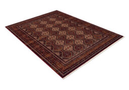RugsX Carpet Wool Keshan Fringe, Ornament, Frame Oriental 1256/53578 Claret Beige 80X145 Cm - thumbnail 3