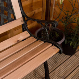 Lassic Garden Vida 3 Seater 123Cm Wide Cross Style Garden Outdoor Bench - thumbnail 6