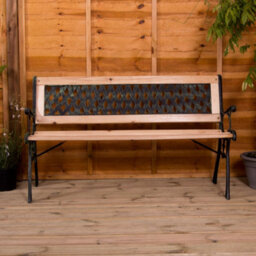 Lassic Garden Vida 3 Seater 123Cm Wide Cross Style Garden Outdoor Bench - thumbnail 3