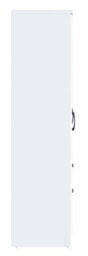 Swish Furniture White 6 Door 2 Drawer Mirrored Wardrobe Black Handles Paddington Clothes Rail - thumbnail 9