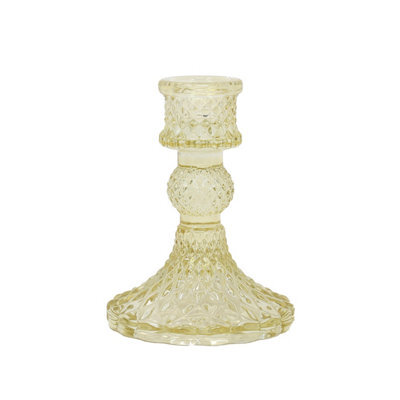 Glass Candle Holder Gold Table Centerpiece Champagne Victorian Style Home Decor - image 1