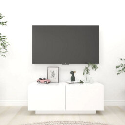 Berkfield Tv Cabinet White 100X35X40 Cm Engineered Wood - thumbnail 1