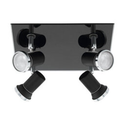Eglo Tamara 1 Black Steel 4-Light Adjustable Ceiling Spotlight  - Ip44 Rated For Bathroom (D) 26Cm - thumbnail 2