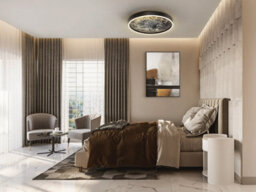 Luminosa Lighting Luminosa Stone 60Cm Integrated Led Semi Flush Ceiling Light Black 3000-6000K - Uk Stock - thumbnail 2